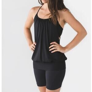 Lululemon Black No Limit Tank Top SZ 6 Sports Bra Yoga Athleisure